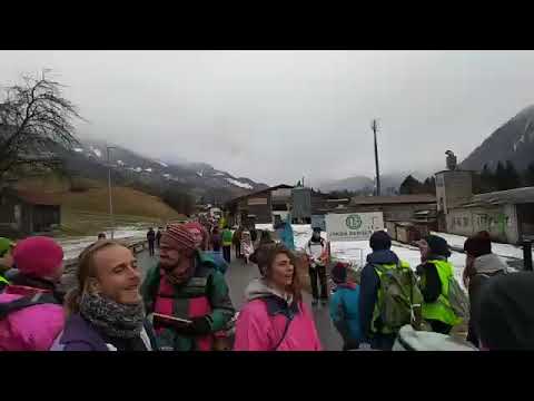 [LIVE DAVOS] NoWEF 2020 Strike: marching to Davos to protest WEF. “By 2020 WE RISE UP” Day 2 2/2